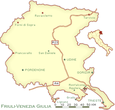 Friuli-Venezia Giulia지도 및 여행 가이드